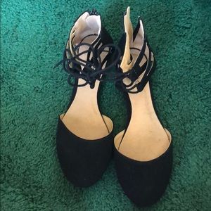 Lace up flats